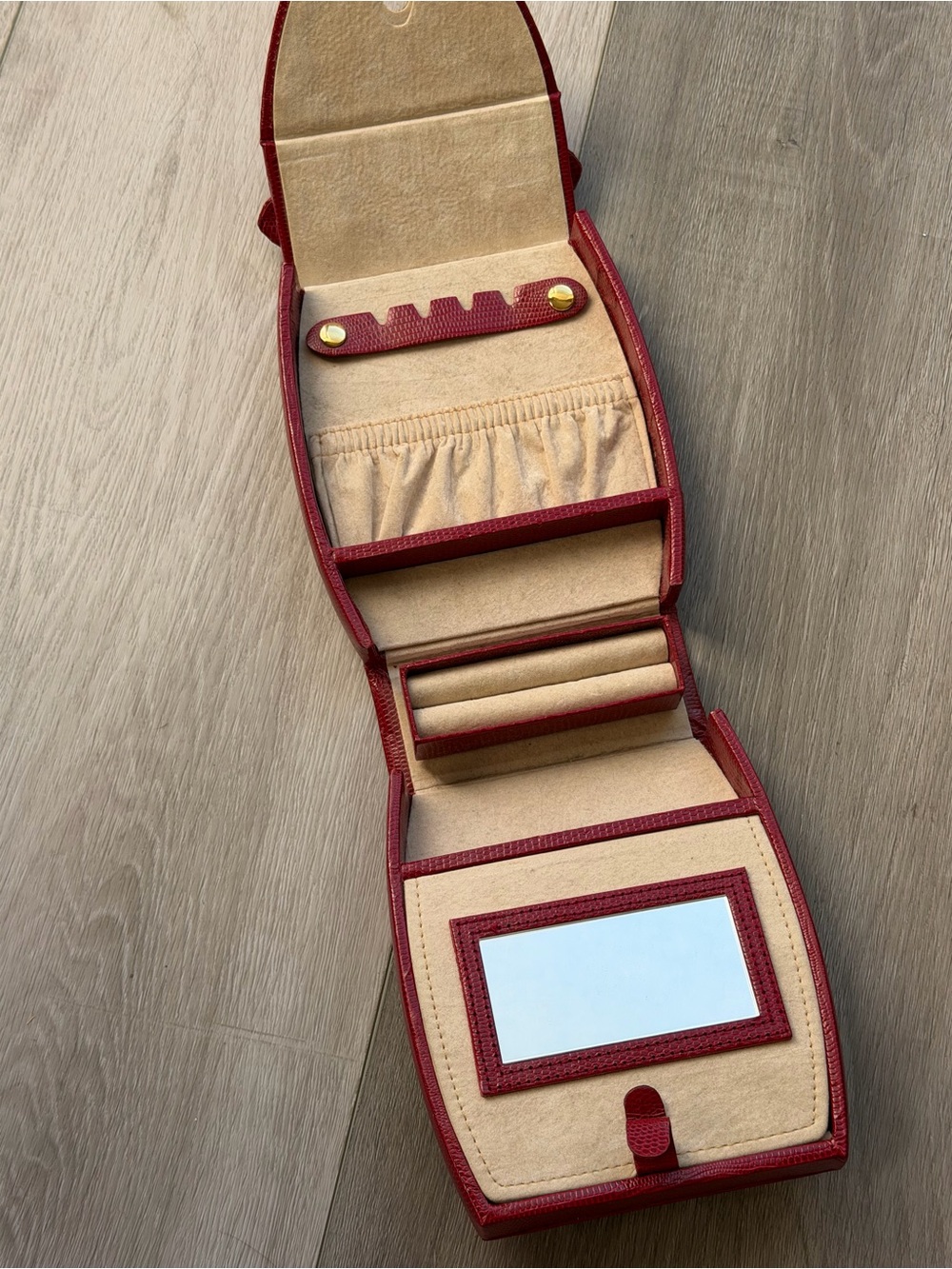 Faux leather Travel Jewelry Organizer Case